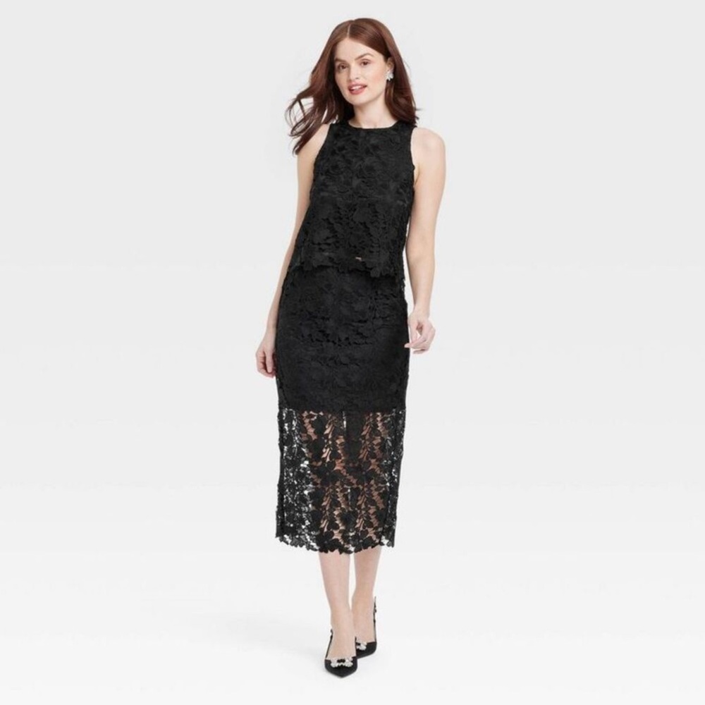 NWT Lace Midi Skirt Size L